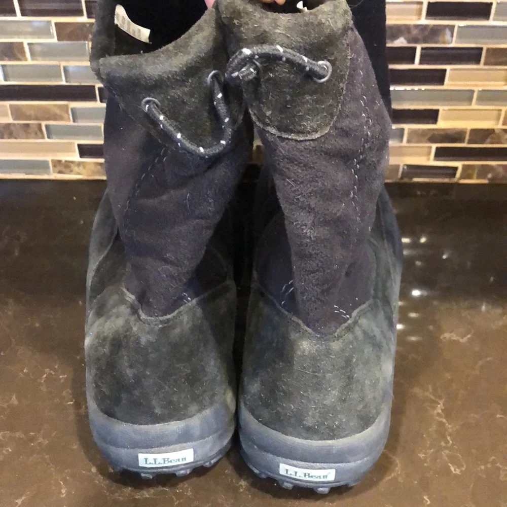 LL Bean suede fleece‎ lined mens winter boots size 10.5